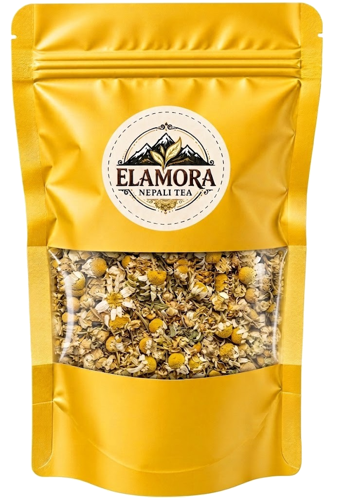 ELAMORA Chamomile Tea 50g Sealed Pouch - Pure Dried Chamomile Blossoms